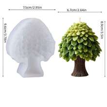 Matriță de lumânare din silicon în formă de copac pentru meșteșuguri și decorațiuni interioare - Instrument versatil de turnare pentru ipsos, rășină epoxidică și ceară - Copac - Vizualizare 3