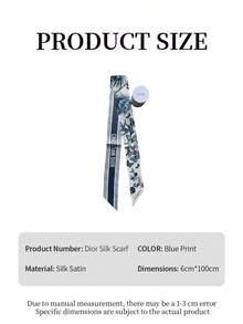 Dior 蝴蝶花瓣围巾、发圈、小丝带，也可作小围巾、包包装饰，休闲可爱，蓝色、绿色、粉色 - 淺藍色 - 查看 10