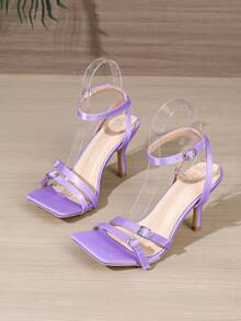 Giày sandal cao gót dành cho nữ - Màu tím - Xem 7