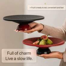 Elegantly Designed Fruit Platter – A Stylish And Minimalist Fruit Dish Suitable For Living Rooms And Homes. Comes With Both A Wet Food Tray And A Dry Snack Tray. - Multicolor - View 6