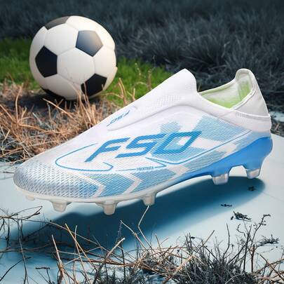 1 Pair Unisex Football/Soccer Shoes For Match & Training, Low-Top, Soft Outsole For Outdoor Grass Field, Professional Traction Sports Shoes, AG Studs, FG Football Boots, Lightweight High-Performance, Multi-Color Options