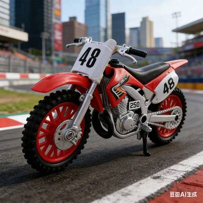 48 pièces/set Voitures et motos en alliage, numéros de modèles mixtes 28 et 48 - Ornements de moto de montagne, jouets à glisser pour enfants, jouets de moto pour les doigts, cadeaux pour les garçons