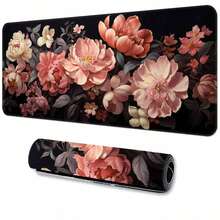 Mouse Pad com Arte Floral Retrô, Com Design Original e Personalizado, Este Mouse Pad Grande Pode Ser Usado Como Tapete de Mesa, Tapete de Estudo ou Tapete de Teclado, Adequado para Jogos, Uso Doméstico e Escritório. - Multicolorido - Visão 5