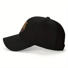 Men's Barcelona Soccer Baseball Cap - Lightweight Hat With Curved Visor, SPF Sun Protection PVC Coating For Sports, Casual Outings - Ideal Gift For Barcelona Fans (Black/), Outdoor Activities, Sporty Design, Durable Sportswear - 黑色 - 查看 5