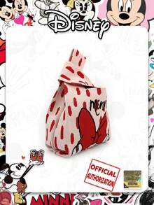 Disney 卡通米妮图案可折叠手提袋，适合日常搭配、购物、聚会、情人节送友礼物 - 查看 3