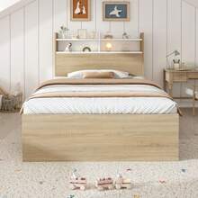 Bed Bases & Foundations - Wood Color+White - View 2