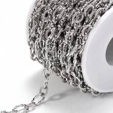 Dây chuyền Rolo bằng thép không gỉ mạ vàng, rộng 7mm, dài 1m, phụ kiện để tự làm vòng cổ và vòng tay. - Dây chuyền thép không gỉ - Xem 8