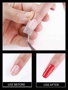 50/20/1pc Glass Fiber Nail Extension Strips, Paperless Extension Clips, Quick Extension Strips Nail Art Tools, Easy Operation - White - View 3