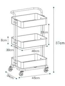 Carrito Auxiliar Estetica Carro Ayudante - Rosa - Ver 4