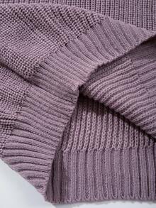 Solid Color Casual Loose Comfortable Unisex Round Neck Long Sleeve Knit Sweater, Suitable For Autumn And Winter - Mauve Purple - View 9