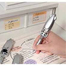 Trending Transformable Stress Relief Pen, Automatic Fun Stationery Squid Unique Press-Type Ballpoint Pen - One Pen Comes With 5 Replacement Refills (0.5mm). - View 6