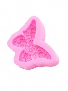 1pc Pink Liquid Silicone Material Silicone Mold, Double-Layer Butterfly Silicone Mold, Flower & Butterfly Clay Mold For Making Candles, Fridge Magnets, DIY Plaster, Fragrance Diffusers, Car Vent Clip Diffusers - Butterfly - View 12
