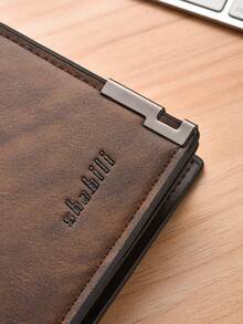 SHABILI New Fashion Business Casual Men's Clutch Bag, Large Capacity Multi-Card Slots Wallet, PU Leather Big Bill Compartment - Coffee - View 8