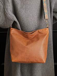 New Minimalist Commuting Bag With A Fashionable And High-End Feel, Large Capacity Tote Bag, Versatile Crossbody Bag - Multicolor - View 1