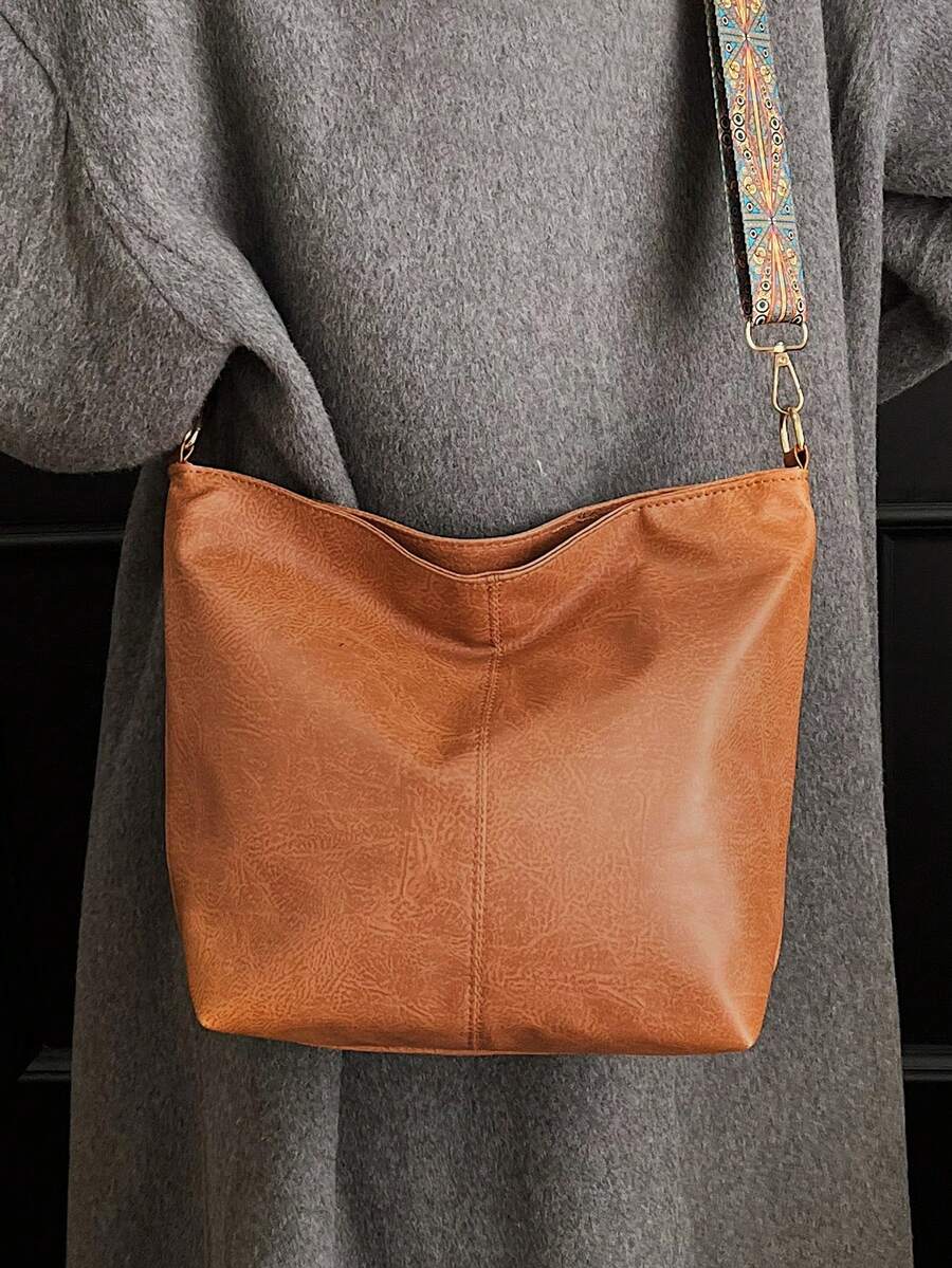 New Minimalist Commuting Bag With A Fashionable And High-End Feel, Large Capacity Tote Bag, Versatile Crossbody Bag - Multicolor - View 1