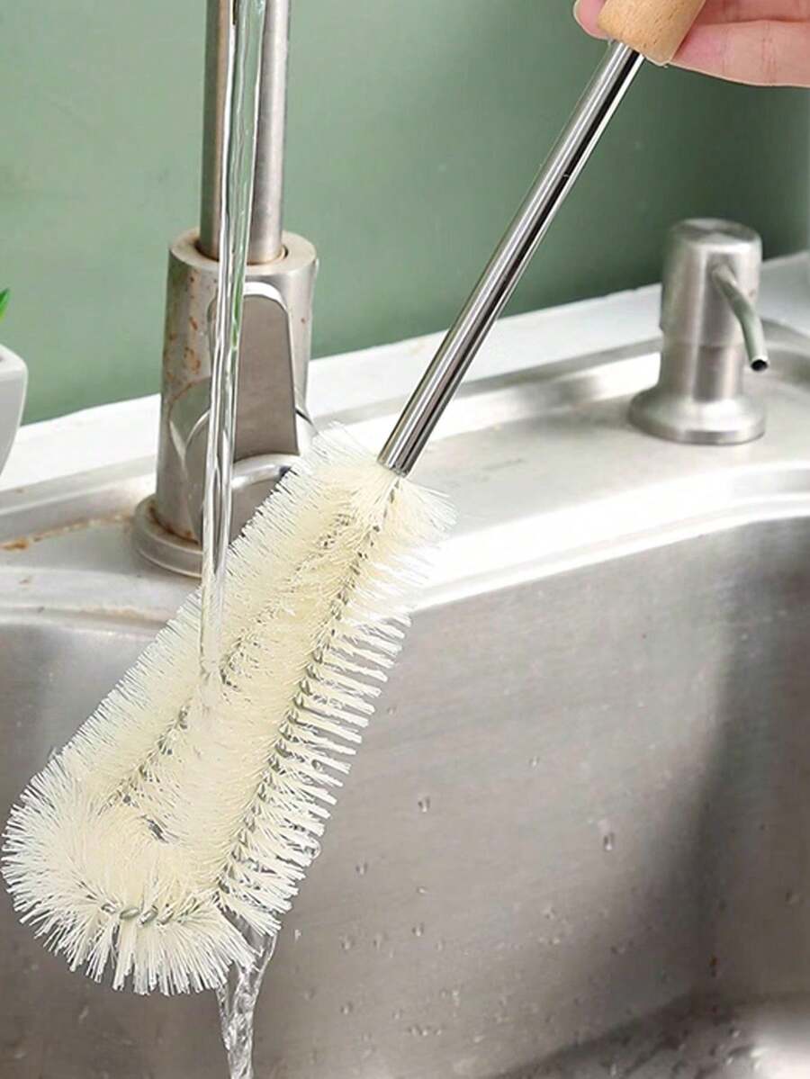 Bottle Cleaning Tool Kit - Includes Bottle Brush, Baby Bottle Brush, Long Handle Small Brush, Suitable For Blender - Apricot - View 1