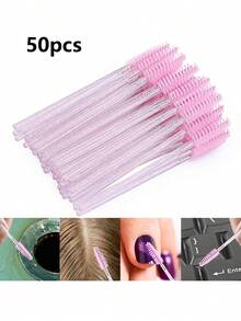 100支/包 一次性粉色+黑色睫毛膏刷、眉刷、迷你化妆刷 - 彩色 - 查看 10