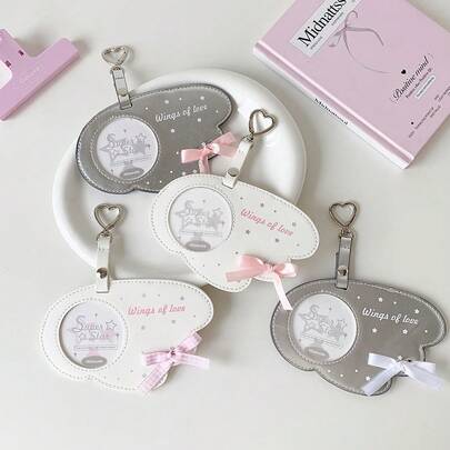 1pc Silver Wing Binder Clip Holder, 70mm Binder Clip Storage Display Protective Cover, ID Card Holder