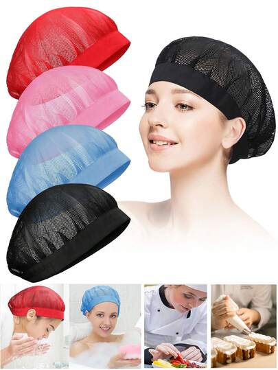1 chiếc mũ đầu bếp thoáng khí, mũ làm việc thông gió 360 độ, mũ đầu bếp chống bụi và thoải mái, mũ lưới chống bụi.