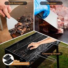 35PCS Griddle Accessories Kit,  Flat Top Grill Accessories, Grill Tools With Enlarged Spatulas, Melting Dome, Metal Scraper, Burger Press For Outdoor Barbecue Teppanyaki Hibachi CooFKing - 矩形培根壓 - 查看 8
