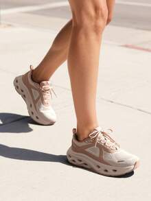 Women Fashion Sneakers Midsole Anti-Slip Comfortable Causal Walking Running Tennis Athletic Gym Workout Shoes With 3M Reflective Strips - Màu Hồng baby - Xem 10