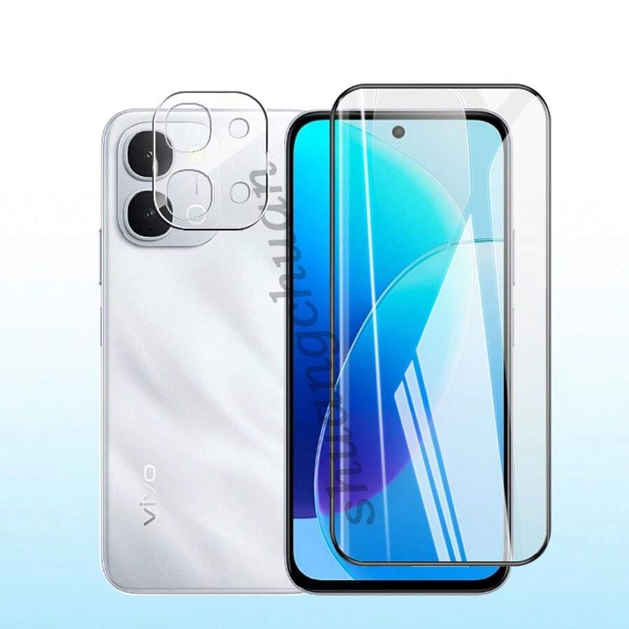 For VIVO Y500i Screen Tempered Glass Protective Film Y500i Tempered Glass Lens Film Full Screen Silk Printing High-Definition Tempered Glass Film - 2IN1 - View 1