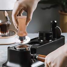 Stainless Steel Coffee Tamper With Solid Wood Handle - 51mm Flat Bottom Pressing Tool For Home And Cafes - Apricot - View 1