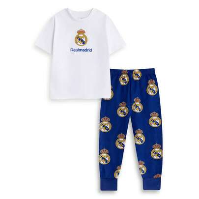  Vanilla Underground X Real Madrid Boys Short Sleeve Long Leg Pyjama Set | Real Madrid Product | Official Merch