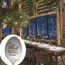 1pc Stainless Steel Engraving Spoon, Peanut Butter Spoon, Coffee Spoon, Gift, Suitable For Cafe - 銀色 - 查看 2