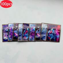 100个装混合卡通图案可重复密封拉链式铝箔袋，7*10厘米，可重复密封防异味储物包装袋，3D激光彩虹全息包装袋，礼品包装袋，防异味拉链袋，适用于各种节日等场合 - 彩色 - 查看 17