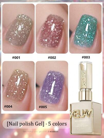  XEIJAYI 15ml 水钻凝胶指甲油套装，UV LED 可卸凝胶美甲，半永久，DIY 沙龙级美甲凝胶