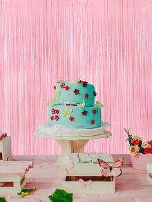 6pcs Pink Party Backdrop Curtain Decor, Girl Birthday Party Decoration, Birthday Party Backdrop Wall Decor, Glossy Birthday Banner, Pink Decor, Anniversary Decor, Wedding Decor, Shower Decor, Gender Reveal Party Decor, Pink Party Backdrop, Photo Booth Prop, Room Wall Decor, Home Decor, Room Decoration, Birthday Gift, Party Favors - Pink - View 7