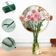 Handmade Floral Stem, Iron Wire Artificial Flower Crafting DIY Stem, Wholesale Green Coated Stem Accessories - 40cm - View 7