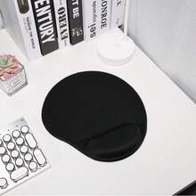 Silicone Wrist Rest Pad Mouse Pad, Office Home Laptop Computer Ergonomic 3D Soft Memory Foam Desk Mat - Black - View 3