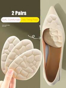 Front Pad For Women High Heels, Half Size Insole, Anti-Pain & Fatigue Insole, Non-Slip Half Pad, Downsizing Shoes - Apricot - View 9