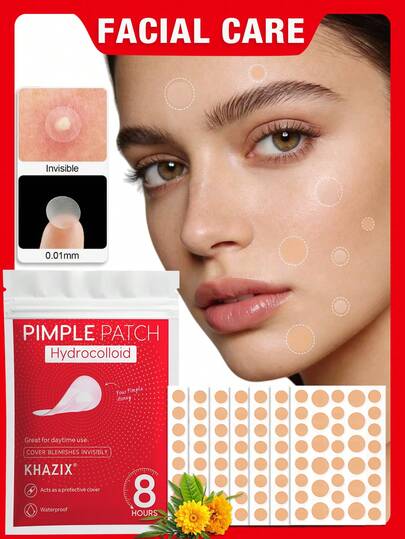 800片透明肤色祛痘贴，身体瑕疵遮盖贴，水胶体材质，温和不刺激，不含酒精，无香精