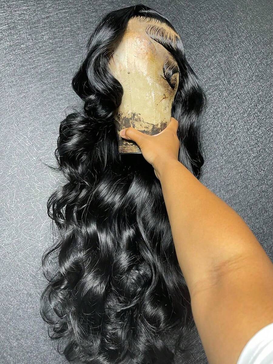 Uveous 250% Density 42Inch 13x4 Body Wave Lace Front Wigs Human Hair Pre Plucked 13x4  Frontal Wigs Human Hair HD Lace Body Wave Wig 100% Human Hair Wigs For Women - Natural Black - Xem 1