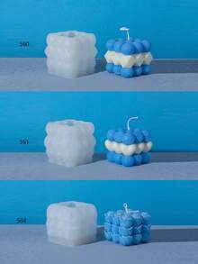 Magic Cube Aroma Candle Silicone Mold, DIY Handmade Magic Ball Fragrance Stone Gift - White - View 1