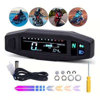 Velocímetro Lcd Digital Miniatura Para Motocicleta
