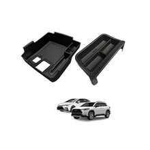 Cter Console Organizers Compatible With 2020-2025  Corolla And 2022-2025 Corolla Cross Accories Dashboard Insert Behind 8-Inch Scre And Middle Console Tray 2PCS Not For 2026 Model - 儀表板托盤和中控台零件 - 黑色 - 查看 8