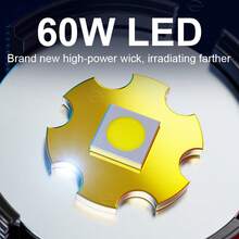 NEW Most Powerful LED Flashlights High Power Lighting Spotlight Built-In Battery Long Shot 1200M Rechargeable Torch Hunting Tactical Torchs For Camping Fishing - Black - View 11