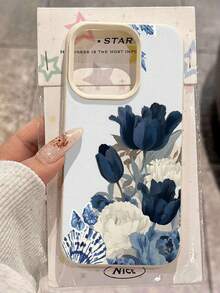 Funda para teléfono con diseño de elegancia floral compatible con  17,  16 Pro Max,  15 Pro Max,  13 y  12, suave y elegante, muy duradera para protección diaria. - Blanco antiguo - Ver 3