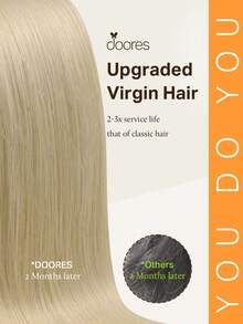 DOORES 50g 20片式膠片接髮 100%人髮 Remy Hair 灰金色至金blonde與鉑金 blonde 耐熱可捲可染 無縫膠片接髮 增加髮量 - S17/22/60 - 查看 3