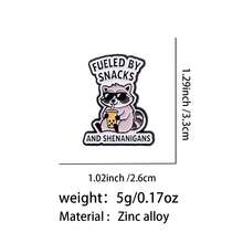 Cute Animals Cats Enamel Pin Dinosaurs Raccoons Quotes Brooch Pin Lapel Pin Badge On Backpack Clothing Accessories Jewelry Frineds Gifts - Black - View 16