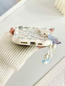 奶油色纹理波浪边亮面喷漆防摔手机壳，附赠串珠手链配件，兼容 17 Pro/17 Air/17/17 Pro Max/16/11/16 Pro/16 Plus/16 Pro Max/16 e/15 Pro Max/13/14/12/XS/XR/7G/8P，兼容 Galaxy S25/S25 Plus/S25 Ultra/A16/A36/A26/A56/11/12 Pro/12/12 X/13 Pro/14 Pro/15 Pro，兼容 Redmi 10/9/Note9/12c/Note11 Pro/Note8 Pro，国际版，非国内版 - 彩色 - 查看 5