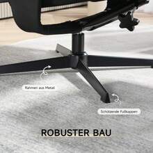 Reclining Armchair With Footrest, Padded TV Chair With Reclining And Rocking Function, Velvet Swivel Chair, For Living Room Or Bedroom, Black - Black - View 7