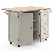 Carrito Auxiliar De Almacenamiento Cocina Carrito Organizador Con Ruedas - Blanco - Ver 4