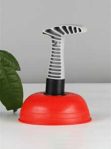 1pc Manual Plunger Heavy-Duty With Thickened Suction Cup, Non-Electric Hand-Powered Unclog Tool, 3-Second Quick Drainage, For Kitchen Sinks Toilets Plumbing Professionals, Sturdy Build Compact Design, Durable Plastic Construction - A - View 6