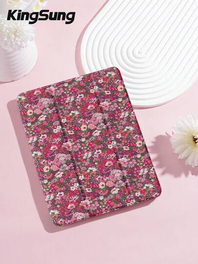 Flower Blossom Tablet Case, Compatible With IPad 9.7/10.2/10.5/10.9/12.9/Pro 11, 10th Generation, Compatible With Samsung Galaxy Tab S6 Lite 10.4-Inch, Compatible With Kindle Paperwhite 12th Gen 2024, Kindle (11th Generation) 2022 Version, Kobo Clara Color, Soft Fall Protection, Smart Stand/Auto Wake/Sleep