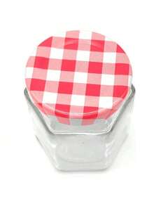 GLASSEA - Pack 24 Tarros de Vidrio con Tapa 50 ml / 95 ml, Mini Botes Multiuso para Guardar Mermeladas, Dulces, Especias, Salsas y Conservas, Perfectos para Cocina, Decoración, Manualidades y Regalos - Rojo y blanco - Ver 3